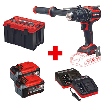 Дрель-шуруповерт аккумуляторная ударная Einhell TP-CD 18/120 Li-i BL (акк. 5.2Ач+2 з.у.) 4514310SETL